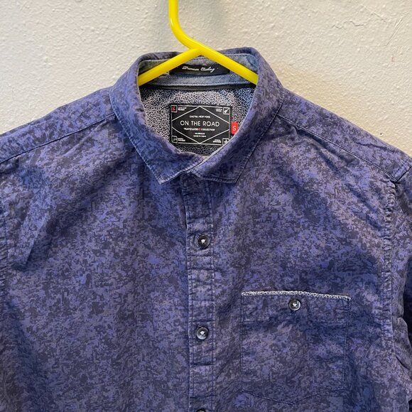 Cactus New York‎ Mens Slim Fit Blue Button-Up Shirt On The Road Travellers S - Picture 4 of 16